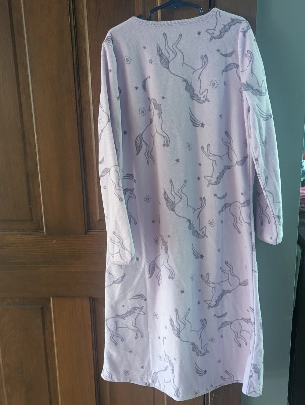 Lavender Fleece Unicorn Nightgown 8-10